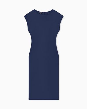Giorgio Armani Dress Short-Sleeved Sheath - Blue