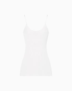 Giorgio Armani Silk Charmeuse Top - White