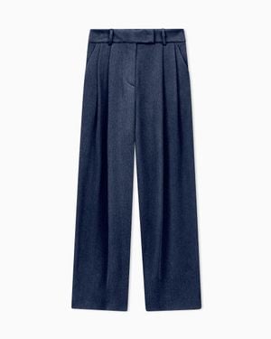 Giorgio Armani Trouser Wide Leg With Two Pleats - Blue