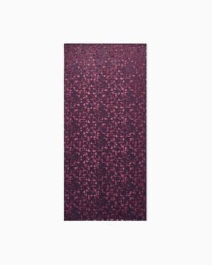Giorgio Armani Viscose And Silk Stole With Floral Jacquard Pattern - Purple