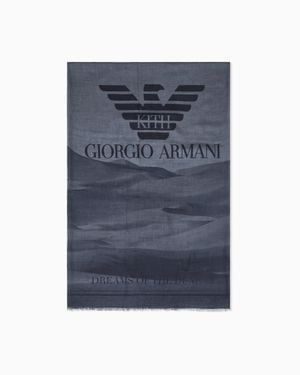 Giorgio Armani X Kith Modal And Cashmere Stole - Blue
