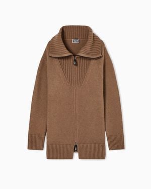 Giorgio Armani Neve Oversized Cardigan - Brown