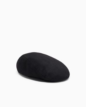 Giorgio Armani Cashmere Cloth Cap - Black