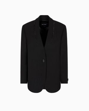 Giorgio Armani Single-Breasted Jacket - Black