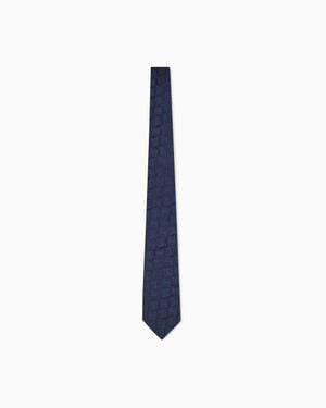 Giorgio Armani Woven Tie - Blue
