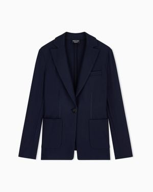 Giorgio Armani Single-Breasted Jacket - Blue