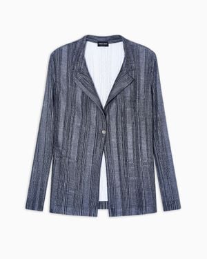Giorgio Armani Single-Breasted Jacket - Blue