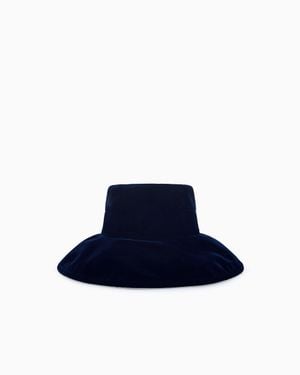 Giorgio Armani Wide-Brimmed Hat - Blue