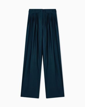 Giorgio Armani Pants With Pleats - Blue