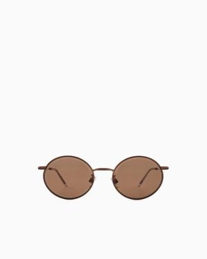 Giorgio Armani Oval Sunglasses - Brown