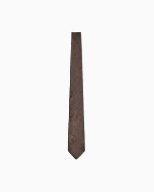 Giorgio Armani Pure Silk Jacquard Tie X Kith - White