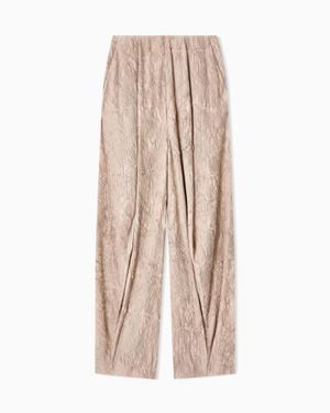 Giorgio Armani Micro-Pleated Pants - Natural