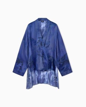 Giorgio Armani Shirt Asymmetrical Oversized - Blue