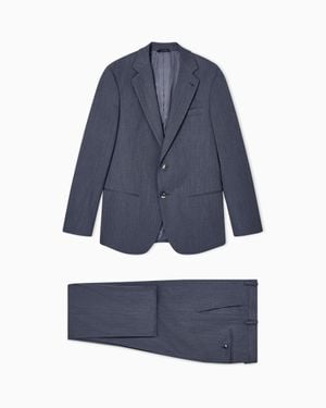 Giorgio Armani Soho Line Single-Breasted Suit - Blue