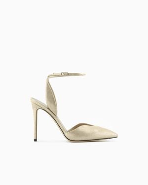 Giorgio Armani Liquid Suede Court Shoes - White