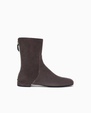 Giorgio Armani Suede Ankle Boots - Brown
