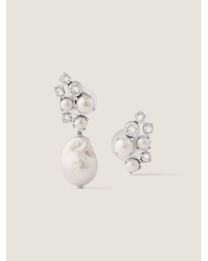 Givenchy Orecchini asimmetrici Crystal Pearl in metallo, cristalli e perle - Neutro