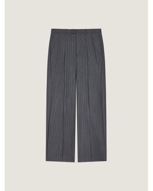 Givenchy Pantalon rayé double plis en laine - Gris