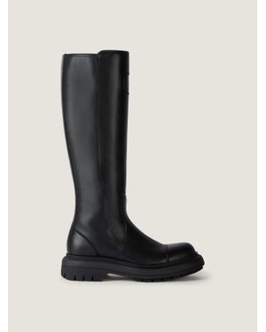 Givenchy Cargo Biker Knee High Boots - Black