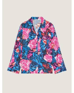 Givenchy Camicia stile pigiama in seta con stampa floreale - Multicolore