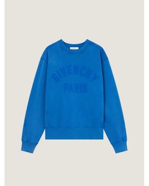 Givenchy Felpa Couture Seam Paris in tessuto garzato - Blu