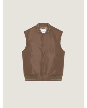 Givenchy Sleeveless Blouson With Paris Embroidery - Natural