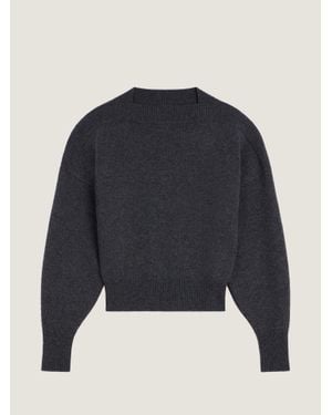 Givenchy Pull à col carré en laine - Bleu