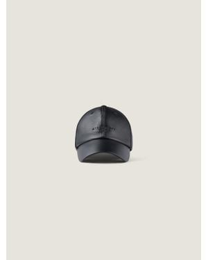 Givenchy Berretto in nappa con ricamo Paris - Blu