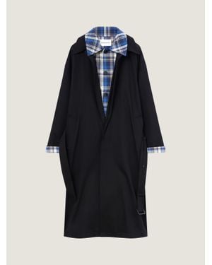 Givenchy Couture Seam Double Trench Coat - Blue
