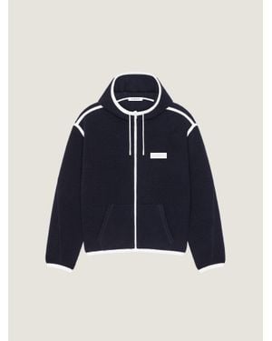 Givenchy Fleece Jacket With Gros Grain Detail - Blue