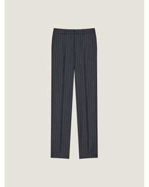 Givenchy Pantalon rayé skinny en laine - Bleu