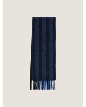 Givenchy Paris Large Striped Scarf - Blue