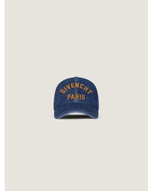 Givenchy Casquette brodée en denim - Bleu
