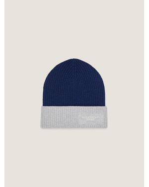 Givenchy Cappello bicolore in lana e cashmere - Blu