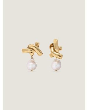 Givenchy Orecchini asimmetrici Chain Link in metallo e perla - Neutro