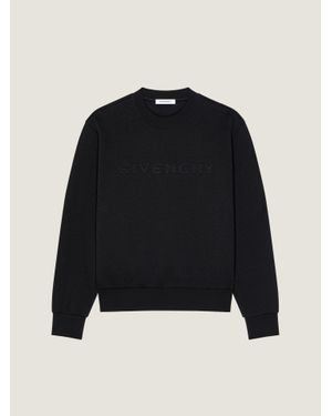 Givenchy Herringbone Knit Sweatshirt With Jacquard - Blue