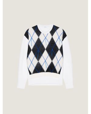 Givenchy Couture Seam Knitted Argyle Jumper - Blue