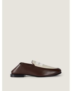 Givenchy Mocassini Label in pelle lucida e tela - Multicolore
