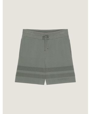 Givenchy Pantaloncini in maglia con dettagli in rete - Verde