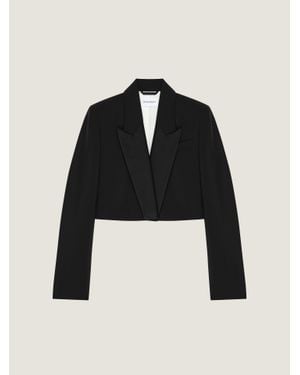 Givenchy Giacca corta in lana e mohair - Nero