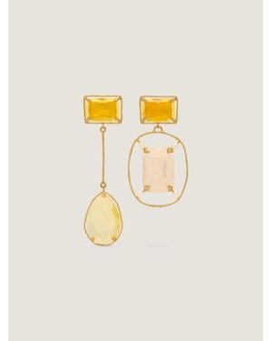 Givenchy Boucles d'oreilles Rainbow Drop en métal et cristaux - Métallisé