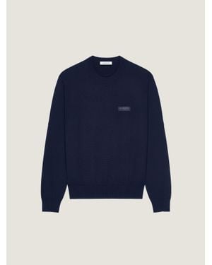 Givenchy Pullover in lana con gros-grain Paris - Blu