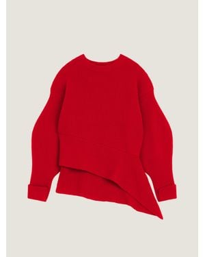 Givenchy Asymmetric Sweater - Red