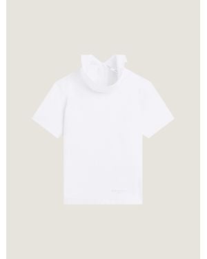 Givenchy T-shirt avec col en popeline - Blanc