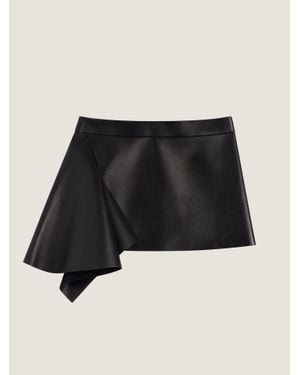 Givenchy Minigonna con spacco in pelle - Nero