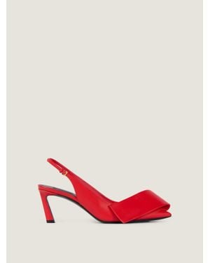 Givenchy Twisted Ribbon Slingbacks Pumps - Red
