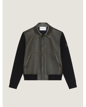 Givenchy Mix Material Blouson With Paris Patch - Black