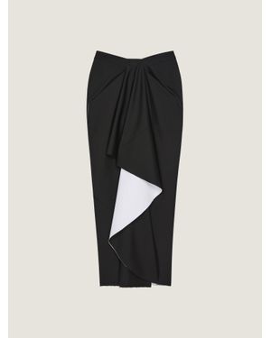 Givenchy Wrapped Midi Skirt - Black