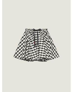 Givenchy Mini jupe plissée à carreaux en coton - Multicolore