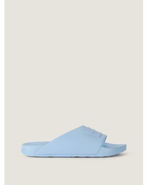 Givenchy Label Slide Mules - Blue